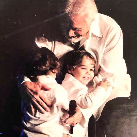 <p>Courtesy of Wanda Rogers</p> Kenny Rogers with Justin and Jordan Rogers