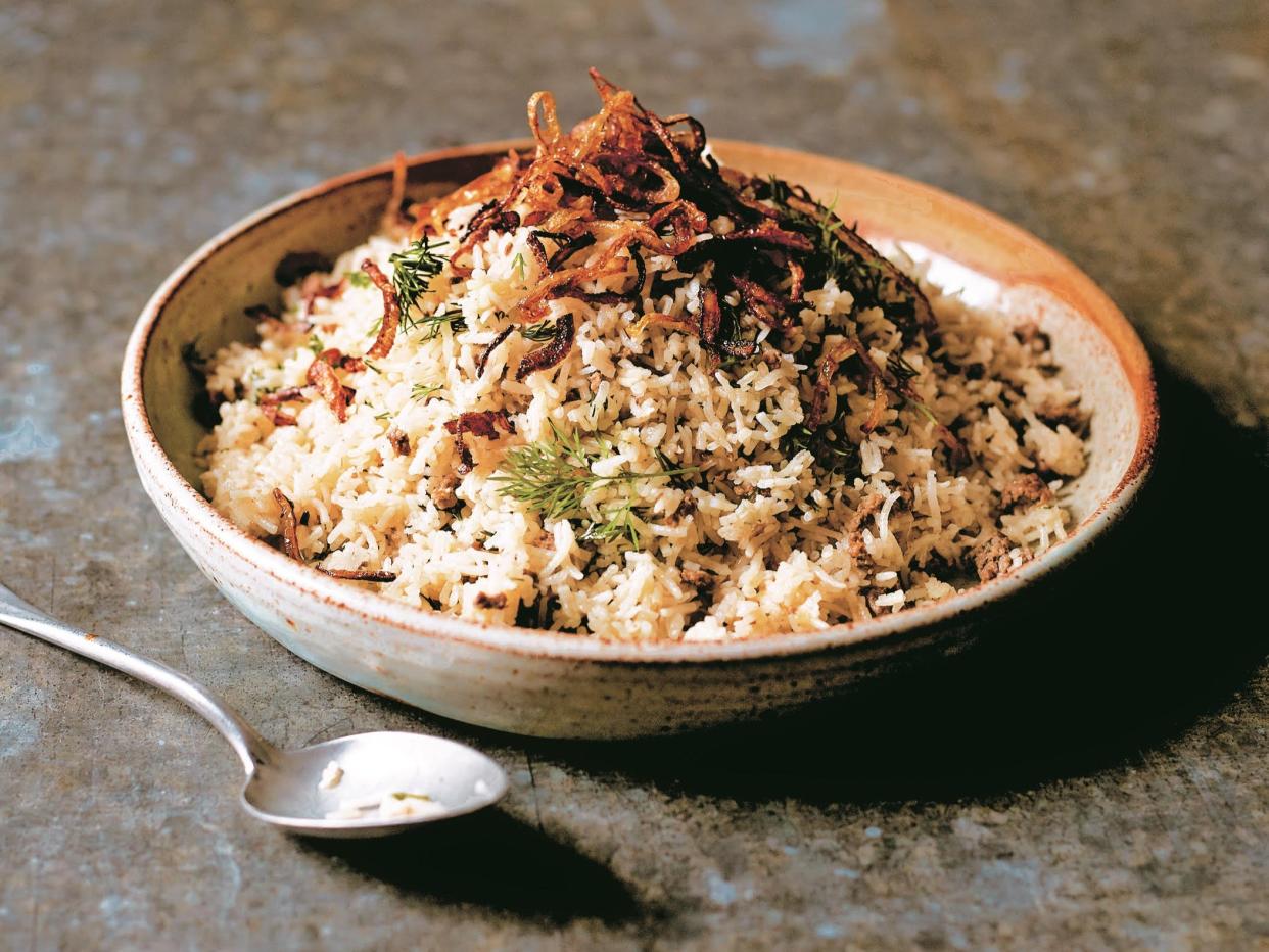 <p>Be prepared: Eating a balance of protein and carbohydrates is important while fasting – and a curry such as Asma Khan’s Keema Sau Pulao is a great source of protein that can be prepared with minimum effort</p> (Asma Khan)