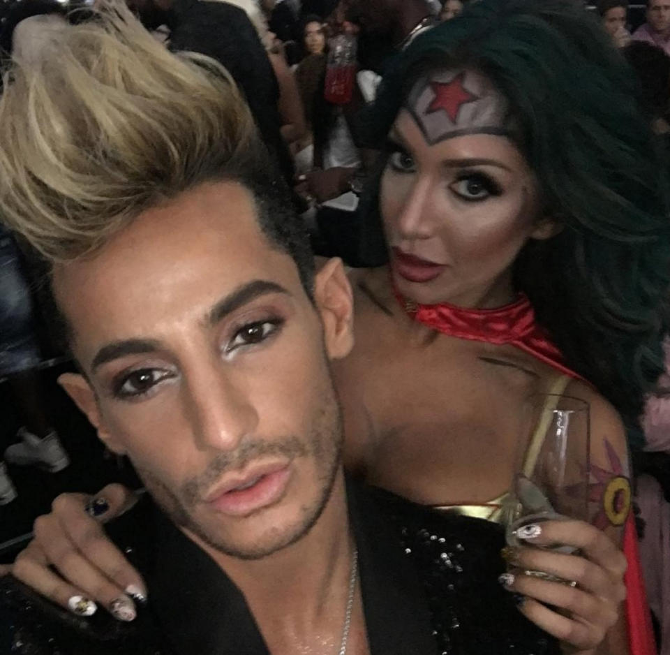 …Followed by one with fellow CBB contestant, Frankie Grande - who had jetted back to the States to support his sister Ariana.