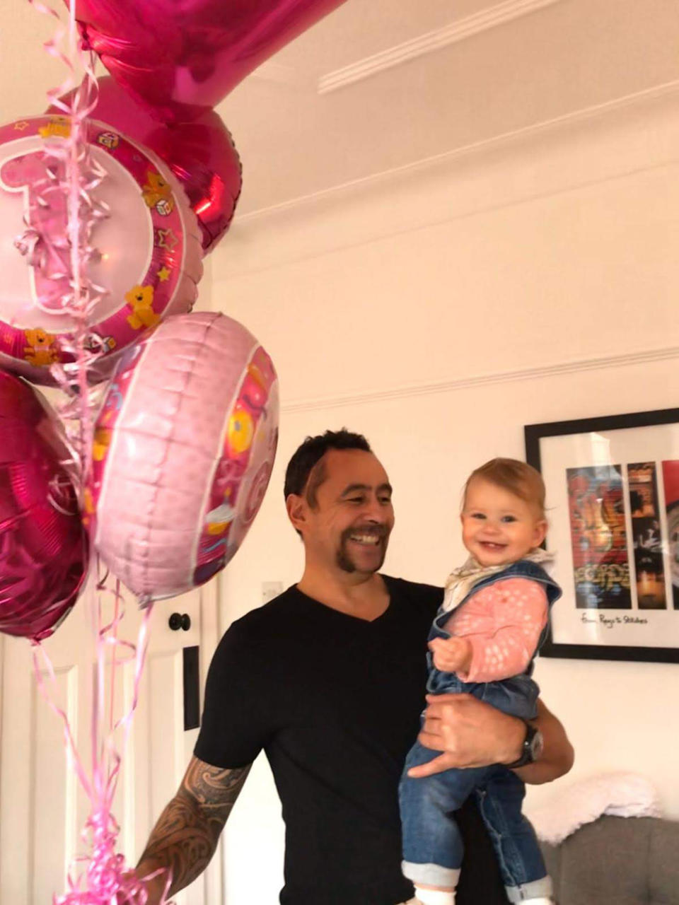 Terry celebrating his daughter’s first birthday before his deadly diagnosis. (Collect/PA Real Life)