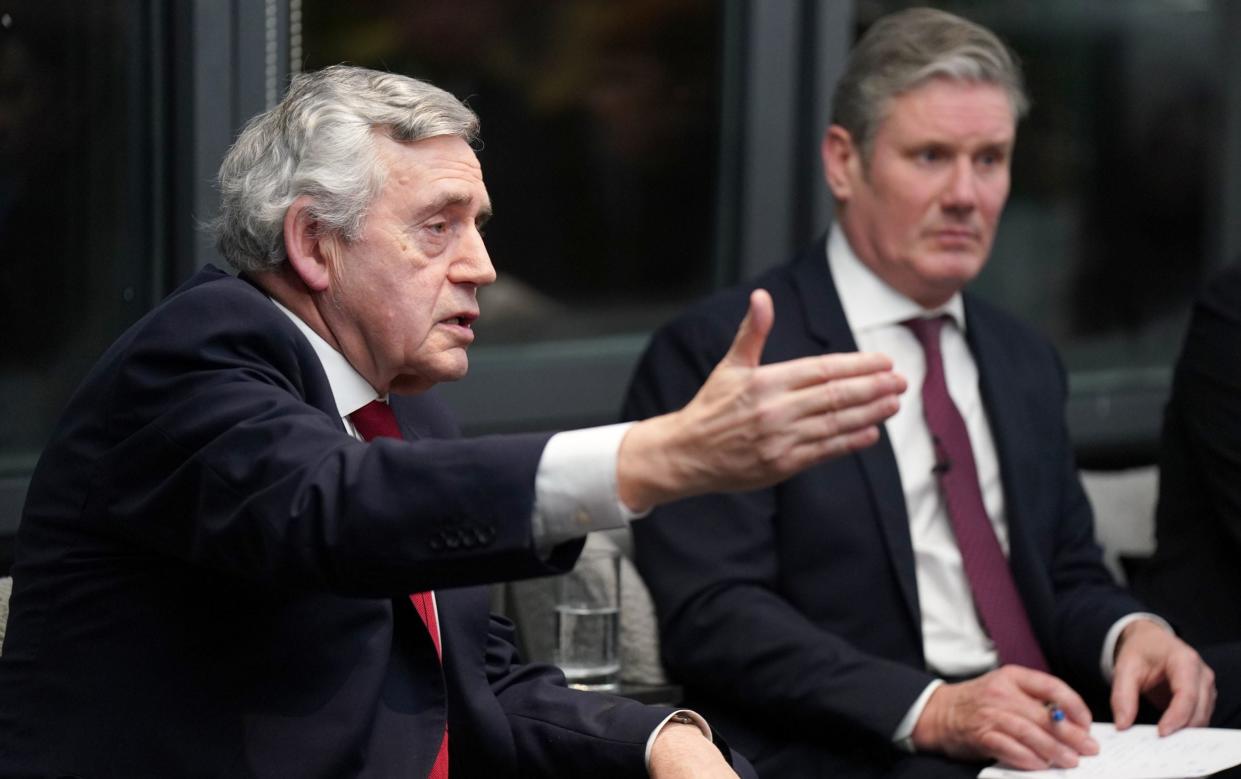 Gordon Brown and Sir Keir Starmer - Jane Barlow/PA Wire