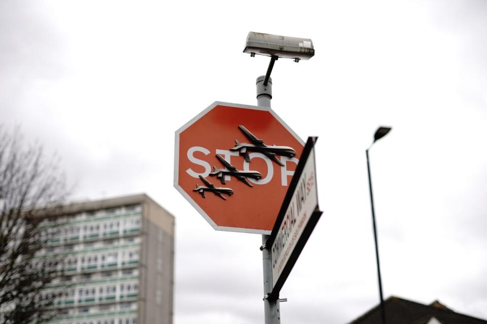 Banksy has unveiled a new art piece (Aaron Chown/PA)