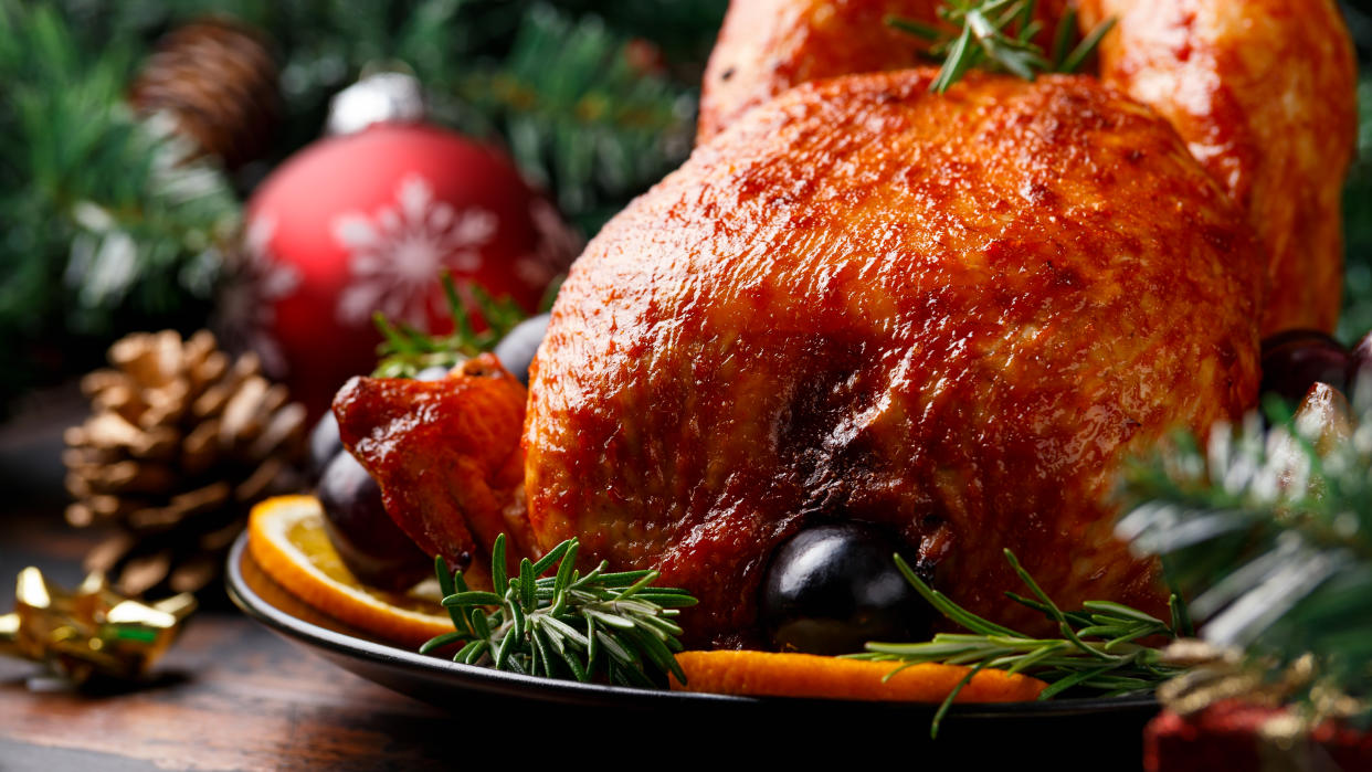 Seasoned Christmas turkey. (Getty Images)