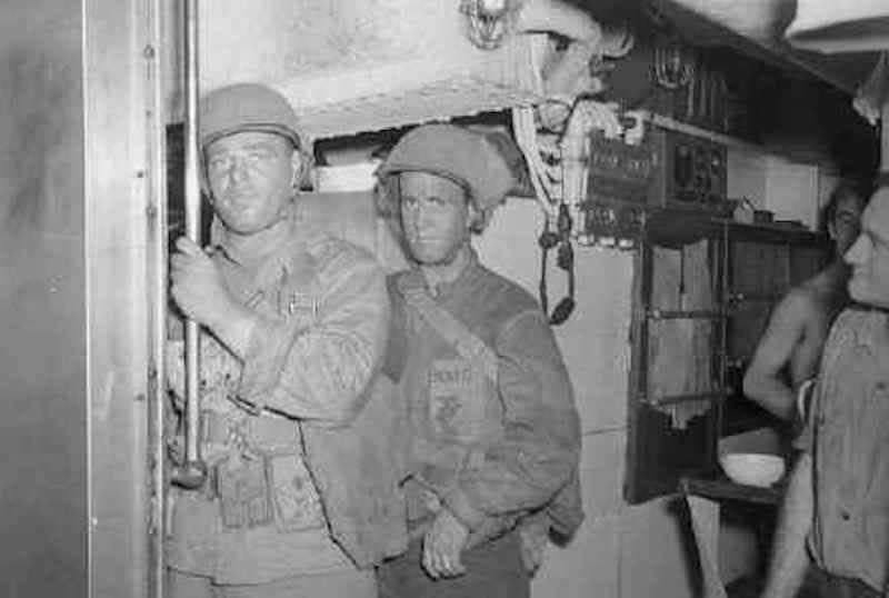 US Marines on USS Nautilus before Makin Island raid