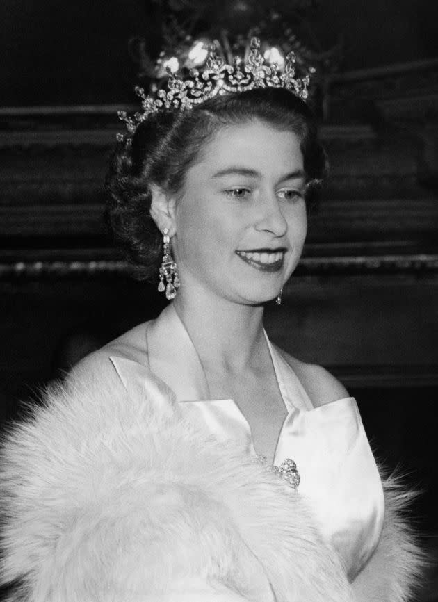 Queen Elizabeth II at the premiere of 