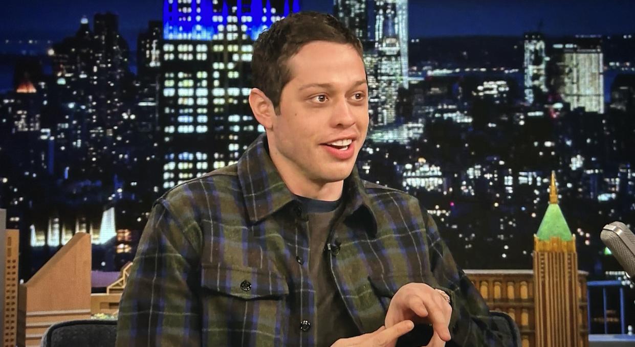 Pete Davidson guests on The Tonight Show Starring Jimmy Fallon. (NBC)