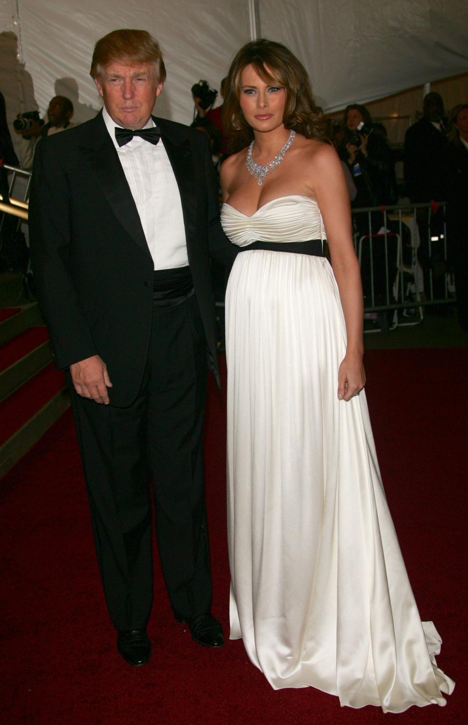 Donald and Melania Trump at the 2006 Met Gala.