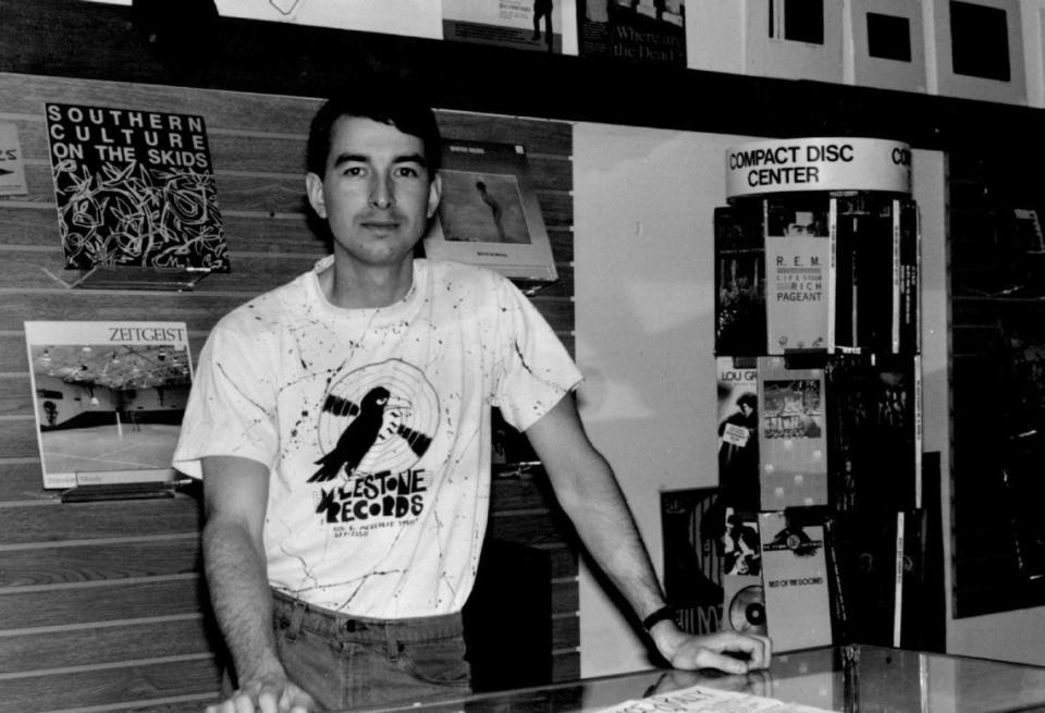 Jeff Lowery is photographed at the Pterodactyl Club opening in 1987.