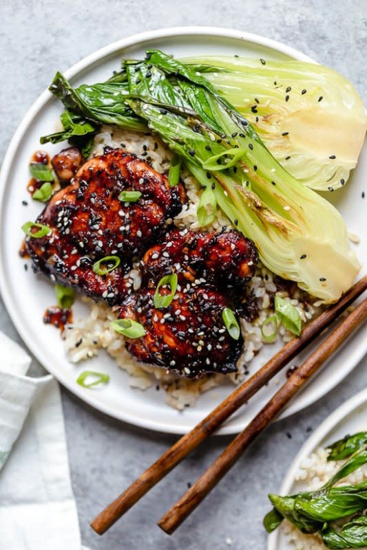 <p>Skinny Taste</p><p>These air fryer Asian-glazed boneless chicken thighs come out so juicy and delicious, you'll be obsessed with this recipe!</p><p><strong>Get the recipe: <a href="https://www.skinnytaste.com/air-fryer-asian-glazed-boneless-chicken-thighs/" rel="nofollow noopener" target="_blank" data-ylk="slk:Air Fryer Asian Glazed Boneless Chicken Thighs;elm:context_link;itc:0;sec:content-canvas" class="link rapid-noclick-resp">Air Fryer Asian Glazed Boneless Chicken Thighs</a></strong></p>