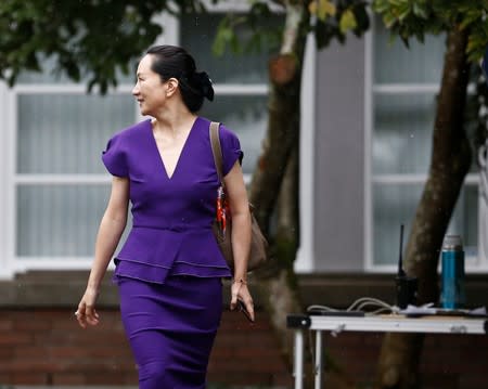 Huawei Technologies Chief Financial Officer Meng Wanzhou leaves her home to appear in British Columbia supreme court