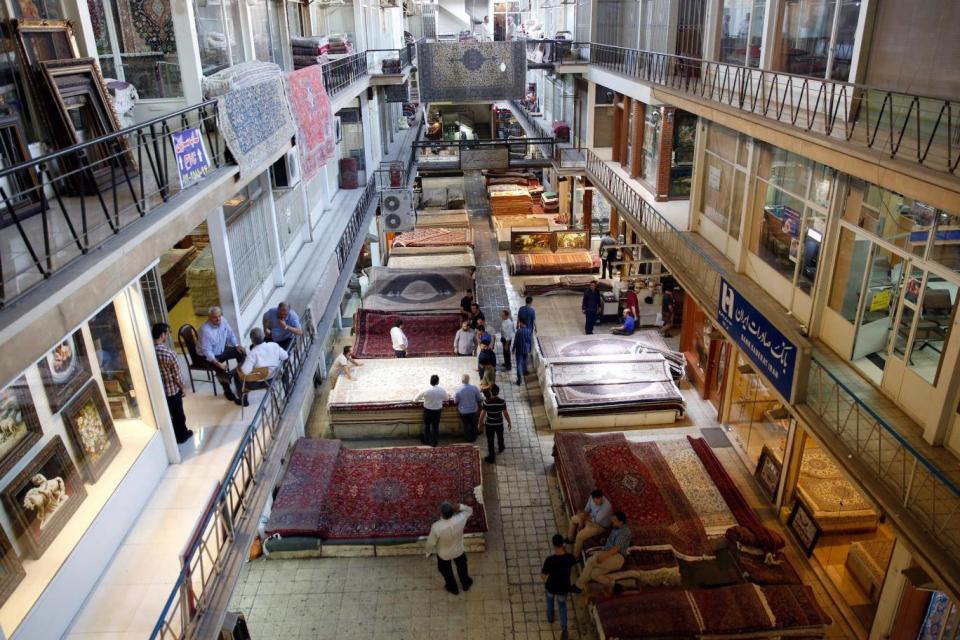 The carpet market at Tehran’s old bazaar (EPA)