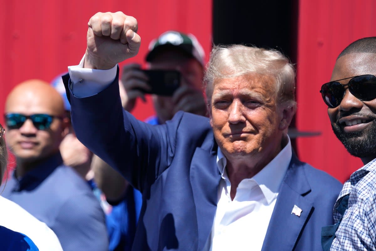 Donald Trump attends the Iowa State Fair over the weekend (AP)