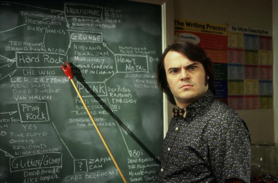 Jack Black teaching in "School of Rock"