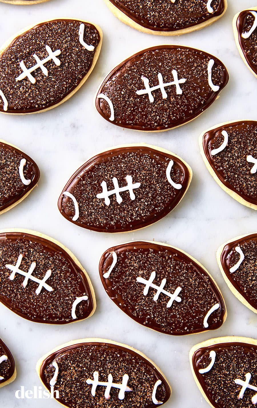 Football-Shaped Cookies