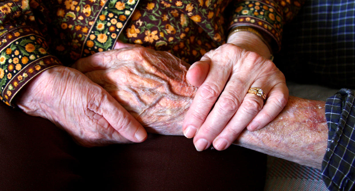 A couple finds love in their 90s. (Photo: Getty Images)