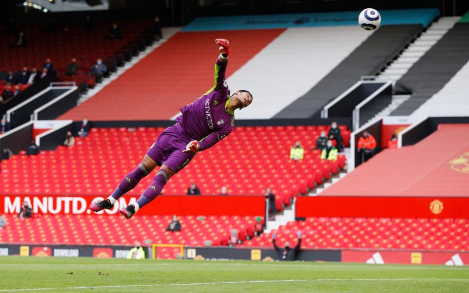 Edinson Cavani scores their first goal as Fulham's Alphonse Areola attempts to make a save - Reuters