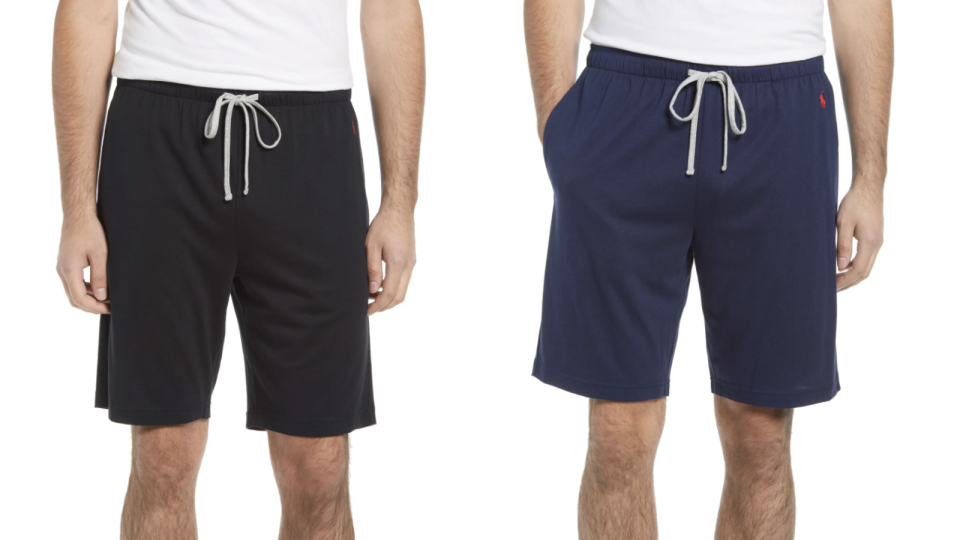 Snag these minimalist pajama shorts in black or navy.