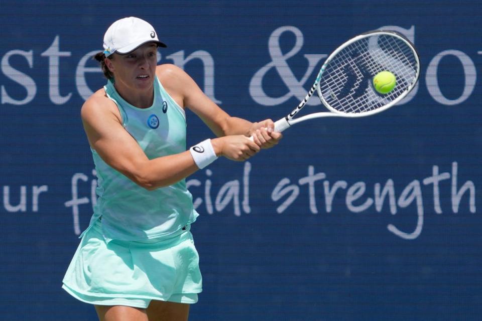 Iga Swiatek has criticised the use of a lighter ball for women at the US Open  (Getty Images)