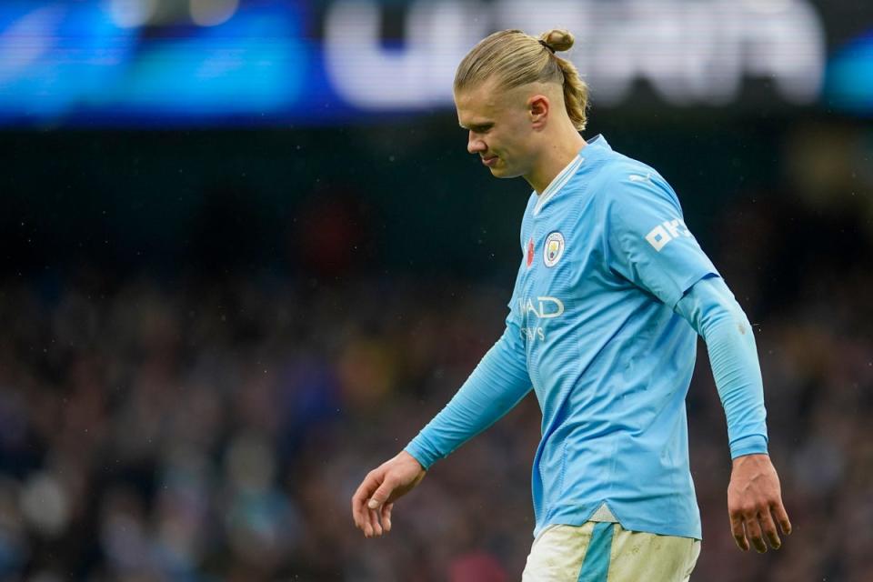 Man City will be desperate to have Erling Haaland fit to face Liverpool (AP)