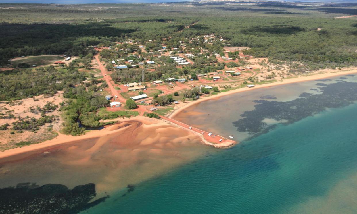 <span>On Sunday afternoon Tropical Cyclone Megan was continuing to strengthen as it sat to the south-east of Groote Eylandt in the Northern Territory.</span><span>Photograph: Stephanie Flack/AAP</span>