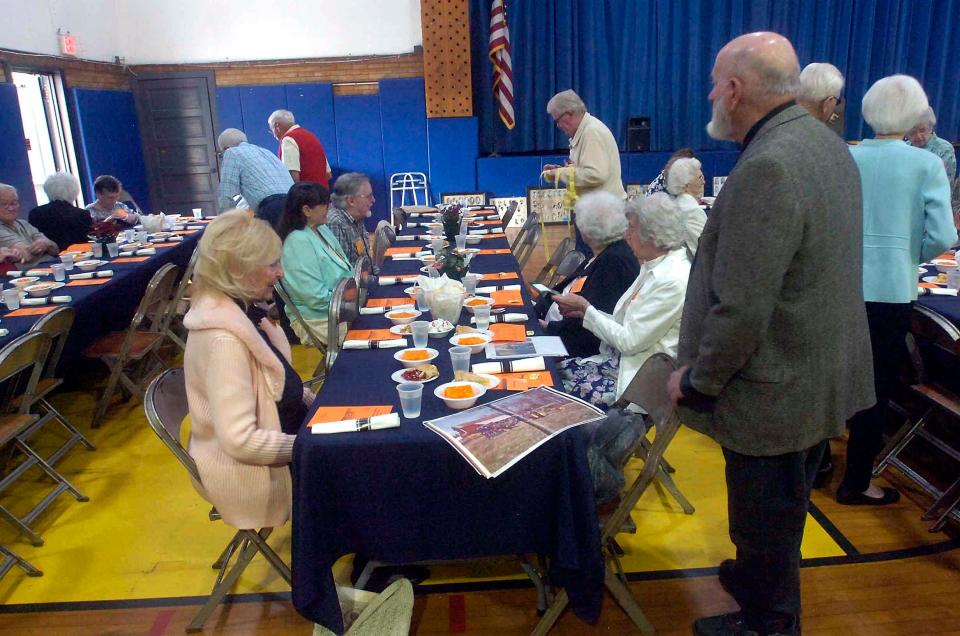 About 90 people attended the Hayesville High School reunion held at the elementary school Saturday, May 6. Fifteen classes were represented.