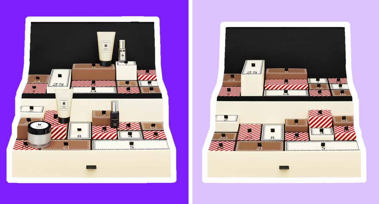 Jo Malone's Advent Calendar is back for another year with a new gingerbread-inspired look. (Jo Malone London / Yahoo Life UK)