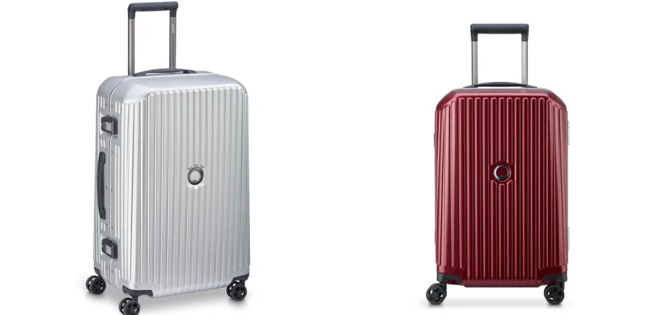 DELSEY行李箱為高強韌PC材質，密合式鋁框設計。