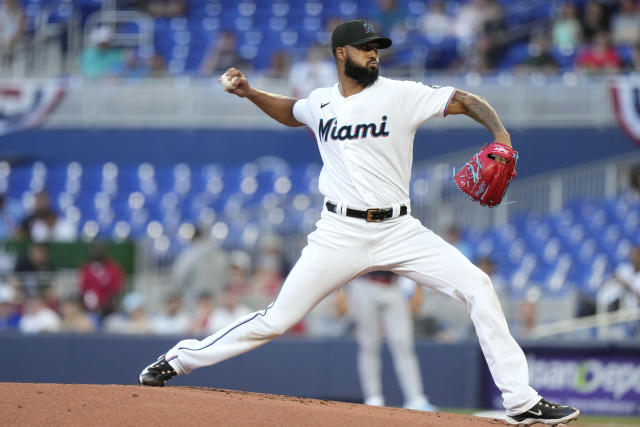 Marlins' Alcantara pitches 1:57 CG, majors' 1st this season