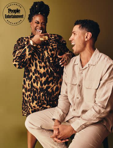 <p>Robby Klein/Contour by Getty</p> Bria Samoné Henderson and Chuku Modu of 'The Good Doctor'