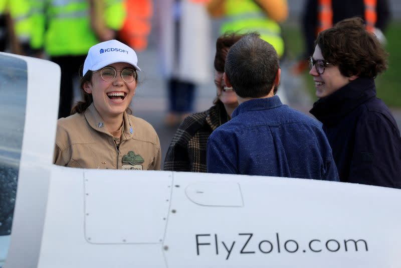 Belgian-British pilot Zara Rutherford lands in Belgium