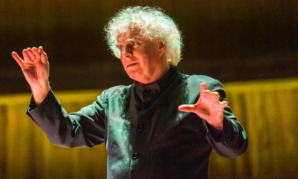 Sir Simon Rattle recently spoke out against music funding cuts at the Barbican.