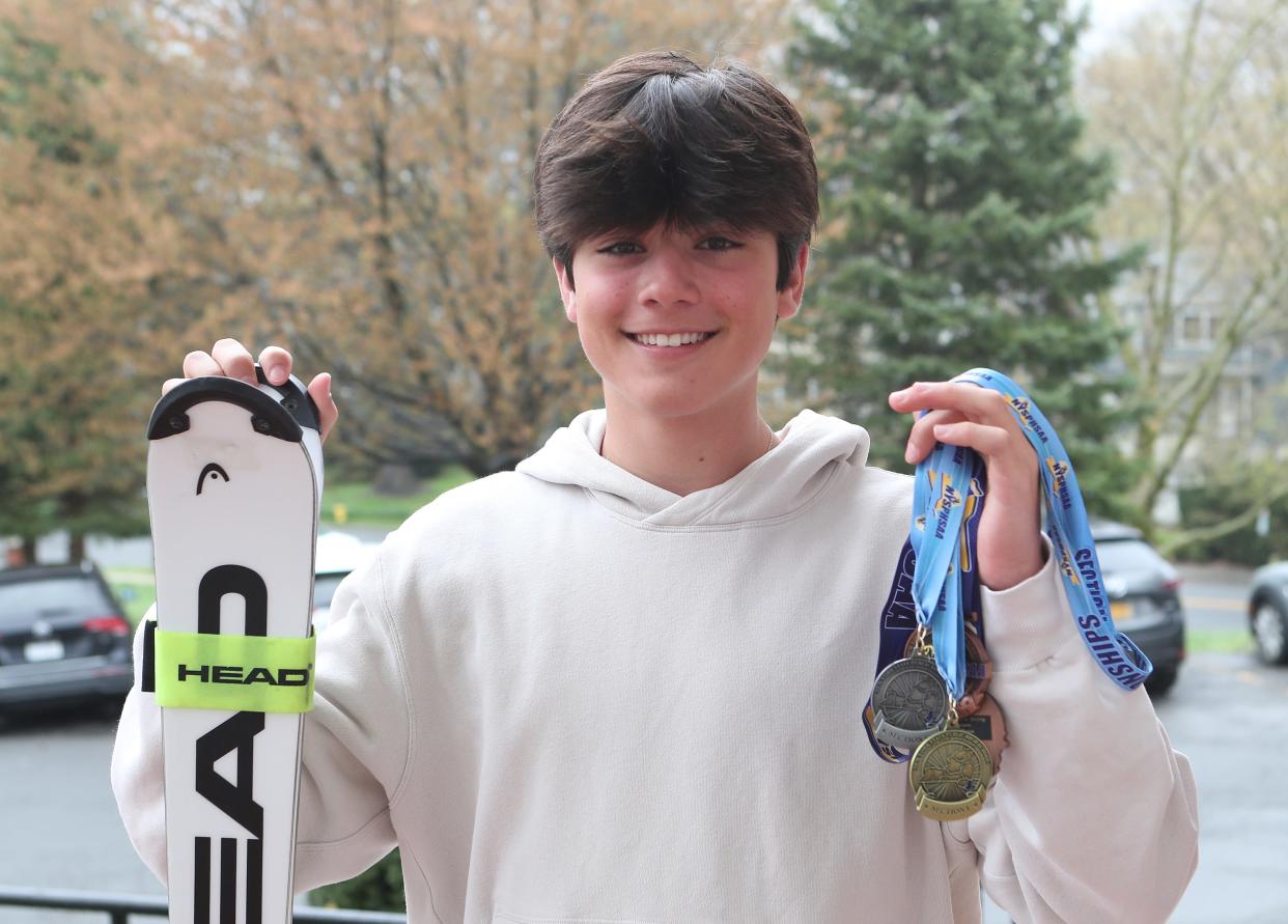 Hammy Hadden, a Mamaroneck freshman, who was the Section1 boys skimeister and went on to medal at the state championships, is the Journal News/lohud Westchester/Putnam Boys Skier of the Year April 18, 2024.