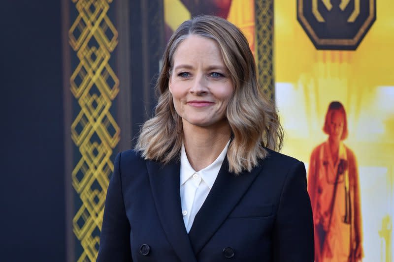 Jodie Foster attends the Los Angeles premiere of "Hotel Artemis" in 2018. File Photo by Chris Chew/UPI