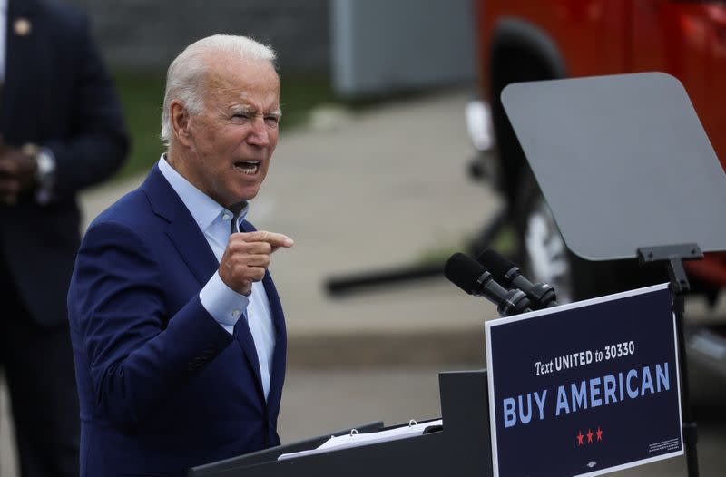 El candidato presidencial demócrata, Joe Biden, durante un mitin en Warren, Michigan, EEUU