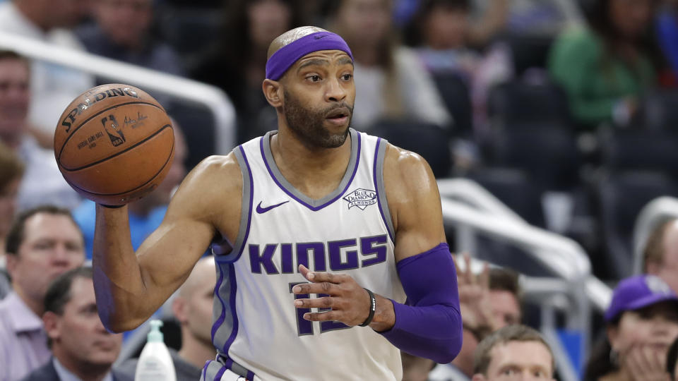 Proponents of a Vince Carter-Toronto Raptors reunion are going to have to wait a little longer for a potential nostalgic reunion. (AP Photo/John Raoux)