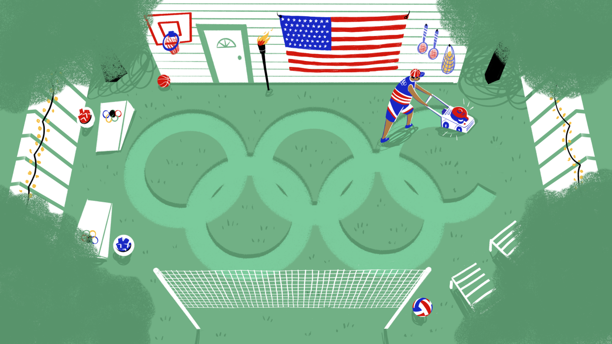 Pick up some Olympic hardware, all in the comfort of your own backyard.