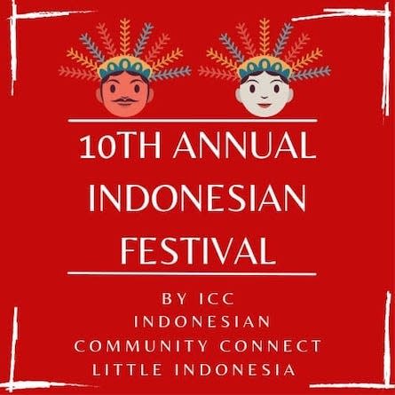 The 10th Annual Indonesian Festival is being held on Saturday, Sept. 16, 2023