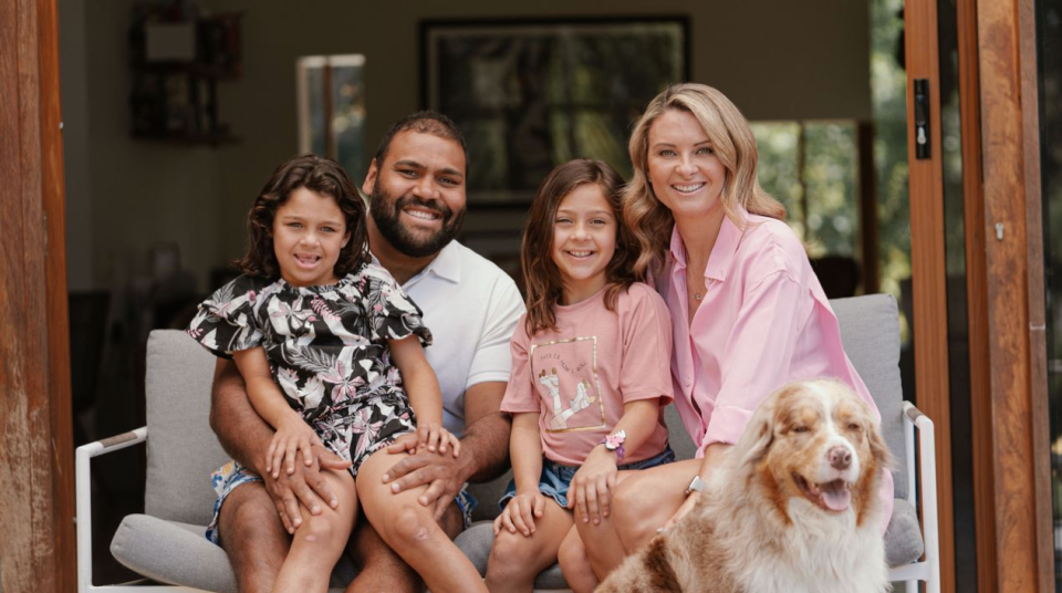 Rachel and Sam with their daughters on Parental Guidance