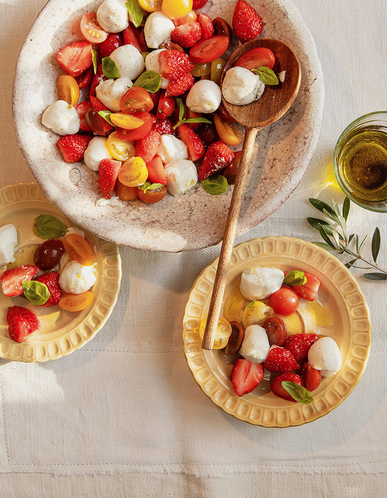 Salade caprese sucrée-salée