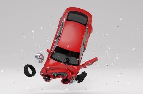 <span class="caption">It won't hurt a bit. </span> <span class="attribution"><a class="link " href="https://www.shutterstock.com/image-illustration/3d-illustration-creative-red-car-crash-2322994587" rel="nofollow noopener" target="_blank" data-ylk="slk:Kevin CC;elm:context_link;itc:0;sec:content-canvas">Kevin CC</a></span>