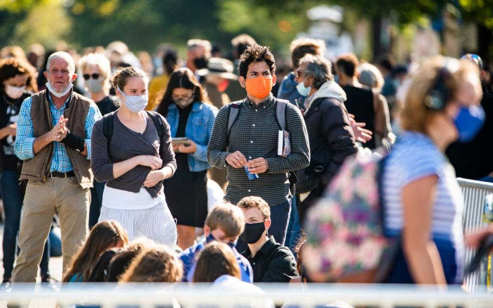 Members of the public gather outside the US Supreme Court  - JIM LO SCALZO/EPA-EFE/Shutterstock