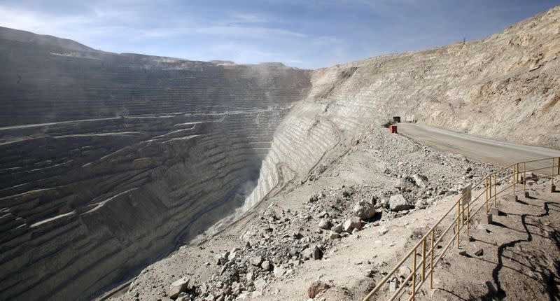 FILE PHOTO: General view shows Chile's Chuquicamata copper mine, which is owned by Chile's state-run copper producer Codelco, near Calama city, Chile