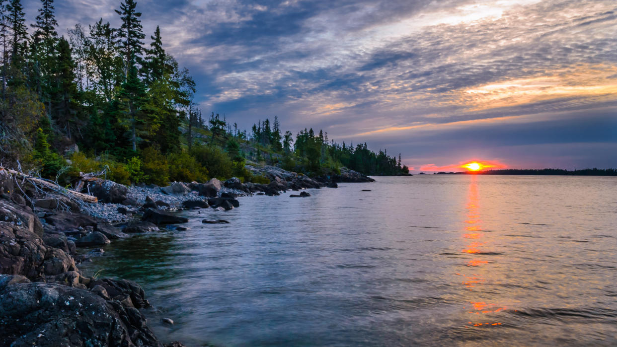  Sunrise at Isle Royale National Park. 