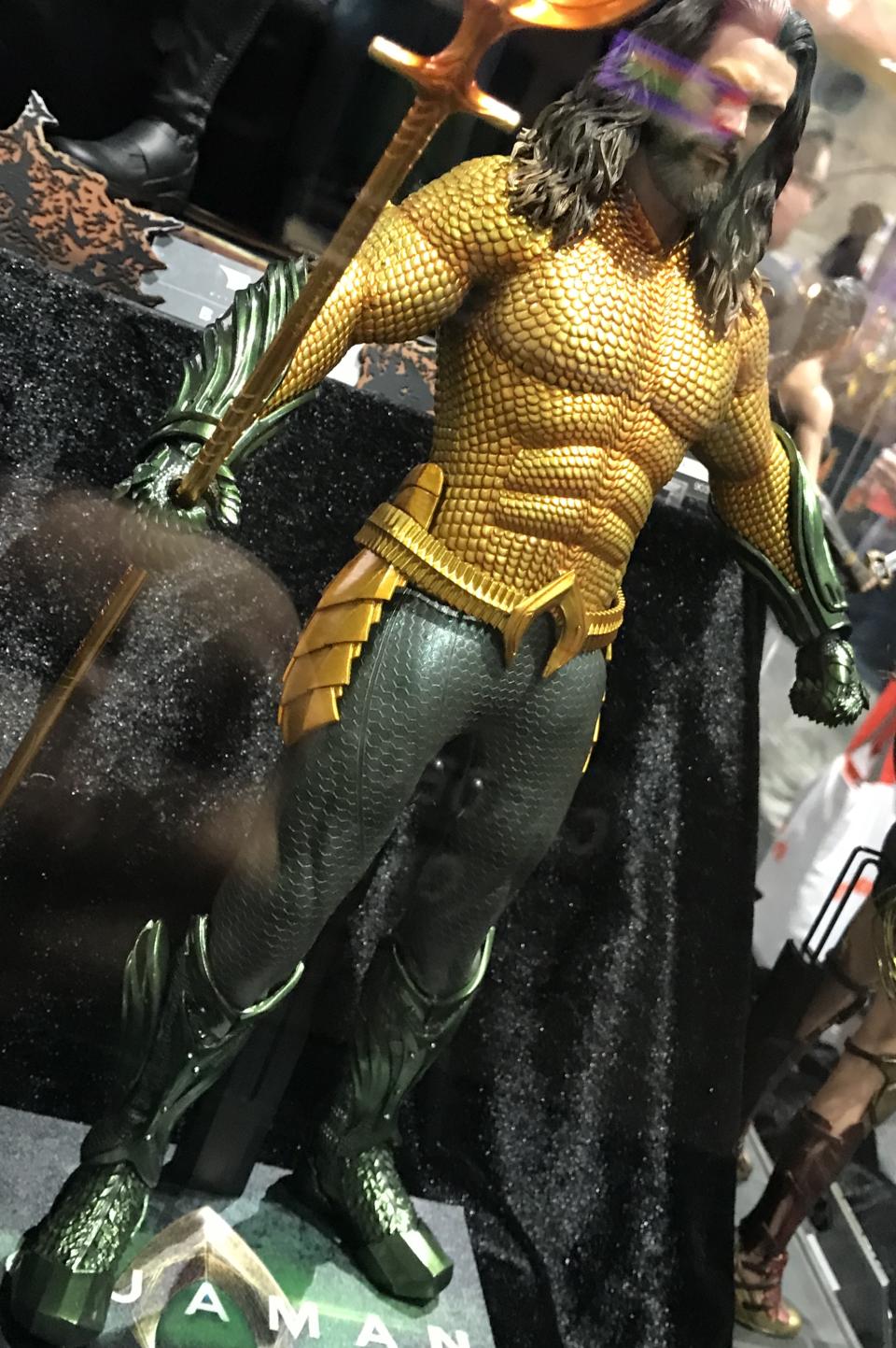 Sideshow Collectibles’ screen-accurate Aquaman statue was on display at Comic-Con. (Photo: Marcus Errico/Yahoo Entertainment)