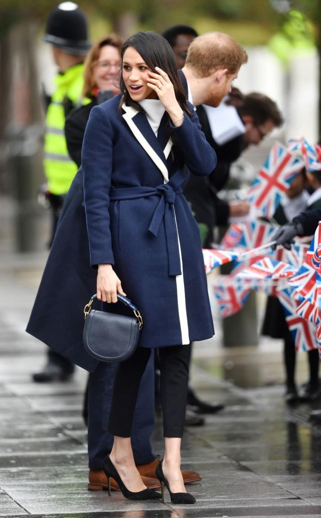 Meghan Markle shines light on British handbag brand as she steps out in  Nottingham, London Evening Standard