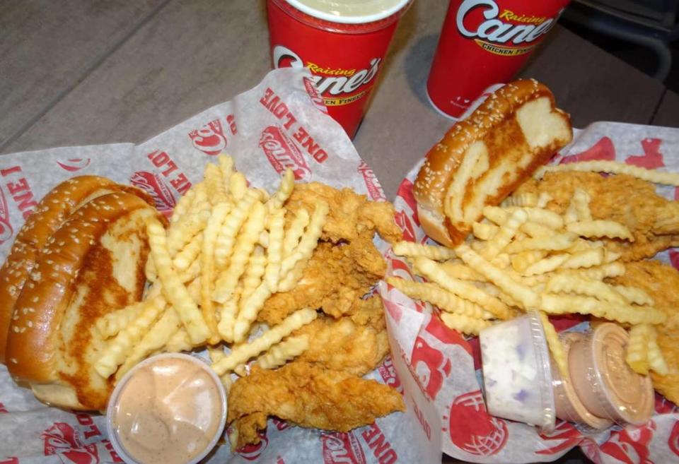 Raising Cane’s is known for its “craveable chicken finger meals.”