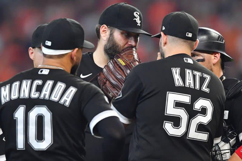 Starting pitcher Lance Lynn (C) went 6-9 with a 6.47 ERA through 21 starts this season for the Chicago White Sox. File Photo by Maria Lysaker/UPI