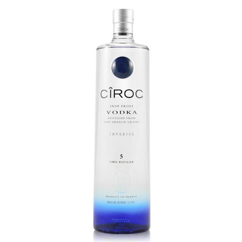 <p><a class="link " href="https://go.skimresources.com?id=127X678080&xs=1&url=https%3A%2F%2Fwww.thebottleclub.com%2Fproducts%2Fciroc-snap-frost-vodka%3Futm_medium%3Dcpc%26utm_source%3Dgoogle%26utm_campaign%3DGoogle%2520Shopping%26gclsrc%3Daw.ds%26%26gclid%3DCj0KCQiAwf39BRCCARIsALXWETxvgbvmGOrT36pUwD7RCpwNfk7QKFt2ewWJ8EJRs2s3JCNw60VSKd0aAktIEALw_wcB%26gclsrc%3Daw.ds" rel="noopener" target="_blank" data-ylk="slk:SHOP;elm:context_link;itc:0;sec:content-canvas">SHOP</a></p><p>This luxury vodka is made from French grapes and distilled five times to give it a unique, sweet and crisp flavour.</p><p>£28, <a href="https://go.skimresources.com?id=127X678080&xs=1&url=https%3A%2F%2Fwww.thebottleclub.com%2Fproducts%2Fciroc-snap-frost-vodka%3Futm_medium%3Dcpc%26utm_source%3Dgoogle%26utm_campaign%3DGoogle%2520Shopping%26gclsrc%3Daw.ds%26%26gclid%3DCj0KCQiAwf39BRCCARIsALXWETxvgbvmGOrT36pUwD7RCpwNfk7QKFt2ewWJ8EJRs2s3JCNw60VSKd0aAktIEALw_wcB%26gclsrc%3Daw.ds" rel="noopener" target="_blank" data-ylk="slk:The Bottle Club;elm:context_link;itc:0;sec:content-canvas" class="link ">The Bottle Club</a></p>