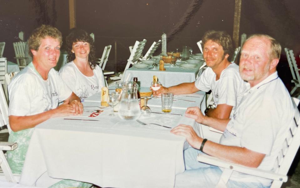 Karen Mason, second from left, and Kearney Mason, second from right, on a Hadley-Luzerne school trip to Martinique in the 1980s.