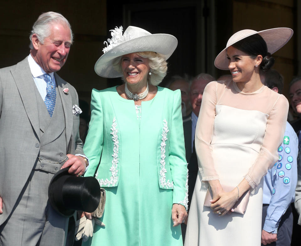 Camilla is clearly a fan of Harry’s new bride, sharing a joke at Meghan’s first official outing after the wedding earlier this week. Photo: Getty